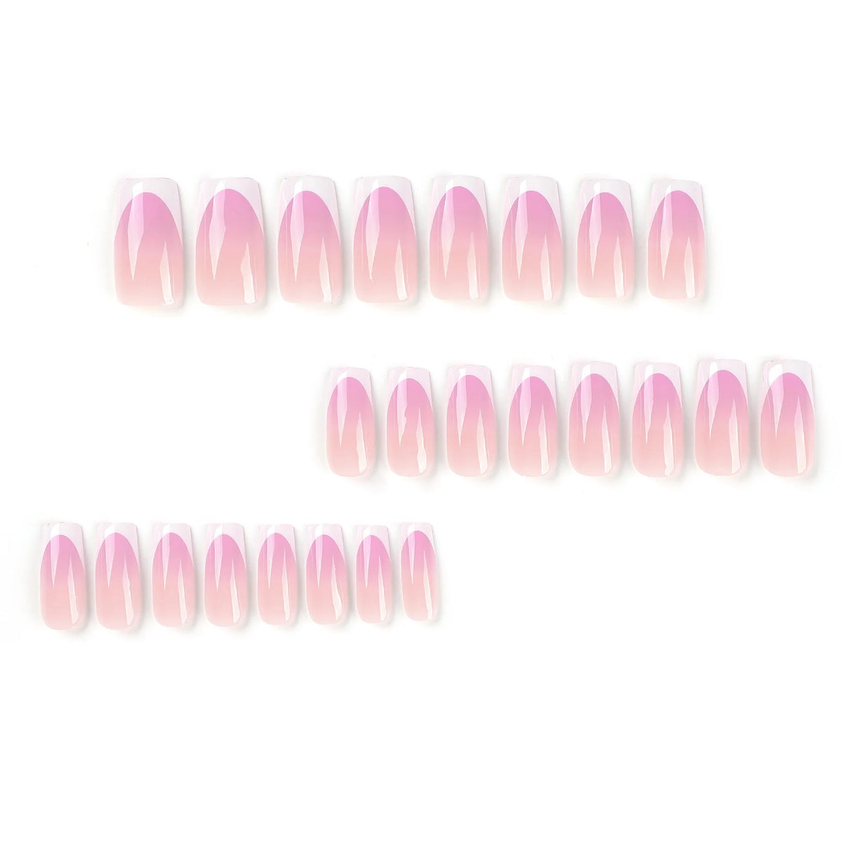 Press-On Nail Extensions Delicate Ombre Cinnabar Easy Application