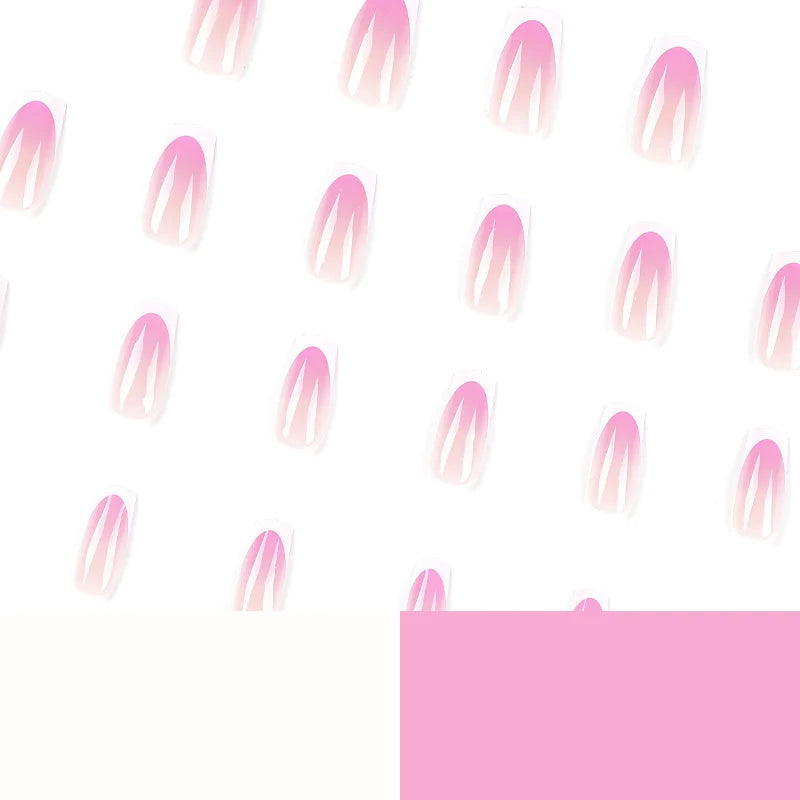 Press-On Nail Extensions Delicate Ombre Cinnabar Easy Application