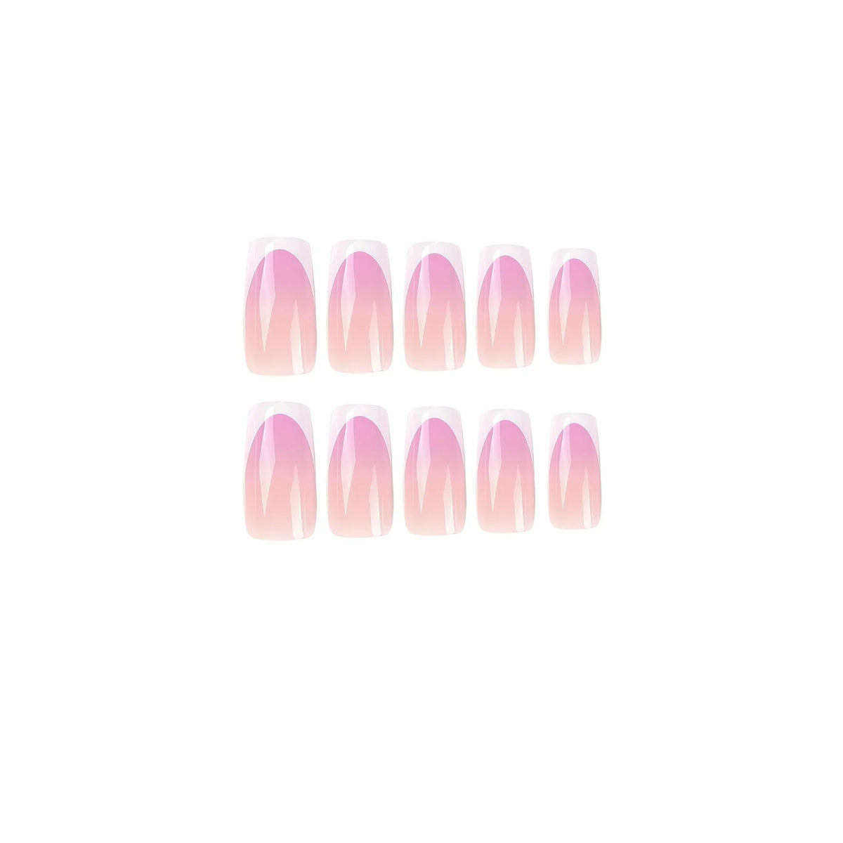 Press-On Nail Extensions Delicate Ombre Cinnabar Easy Application