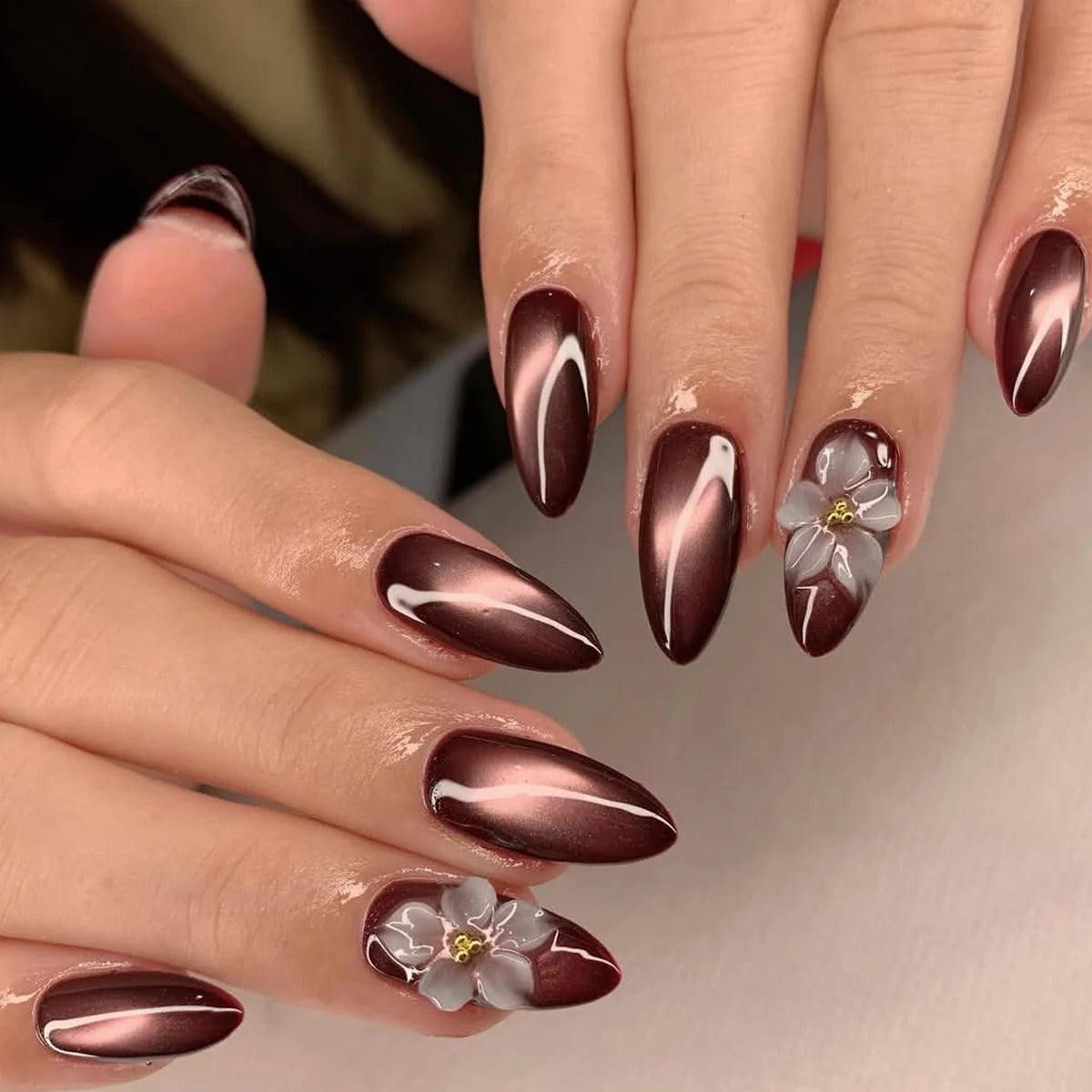 Press-On Nail Extensions Floral Accents Easy Application Long-Lasting Finish