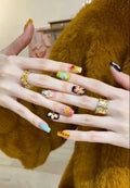 Press-On Nail Extensions Floral Design Easy Application & Comfort Fit