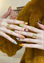 Press-On Nail Extensions Floral Design Easy Application & Comfort Fit