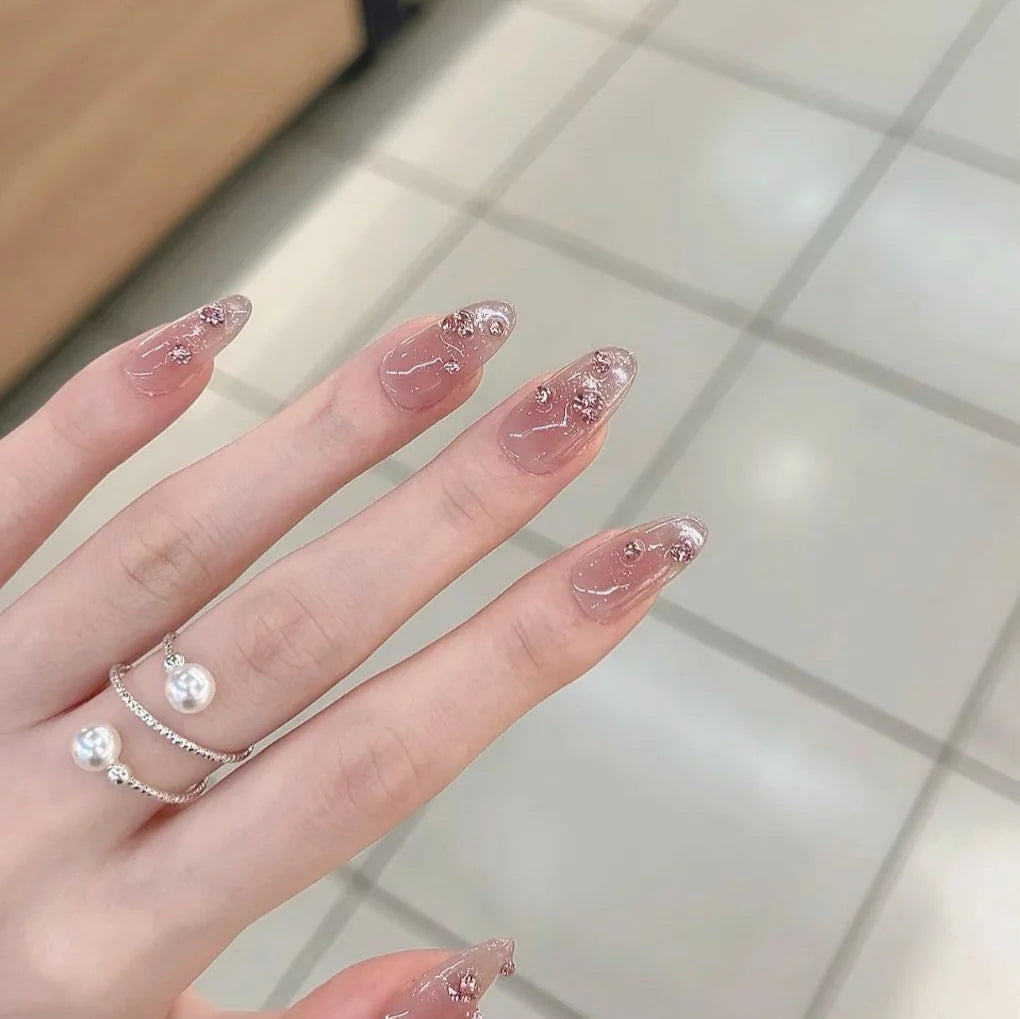 Press-On Nail Extensions Floral Design Lightweight & Comfortable
