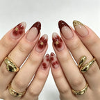 Press-On Nail Extensions Floral Design Lightweight Easy Apply