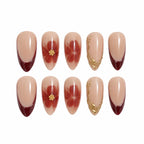 Press-On Nail Extensions Floral Design Lightweight Easy Apply