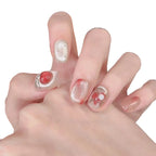 Press-On Nail Extensions Floral Design Long-Lasting Multi-Shape Set