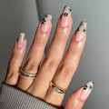 Press-On Nail Extensions Floral Design Reusable & Easy Application