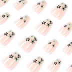 Press-On Nail Extensions Floral Design Reusable & Easy Application