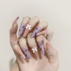 Press-On Nail Extensions Floral Design & Self-Adhesive
