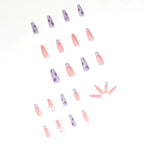 Press-On Nail Extensions Floral Design & Self-Adhesive