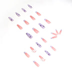 Press-On Nail Extensions Floral Design & Self-Adhesive