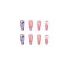 Press-On Nail Extensions Floral Design & Self-Adhesive