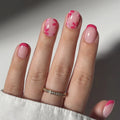 Press-On Nail Extensions Floral Design Skin-Friendly