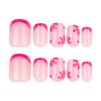 Press-On Nail Extensions Floral Design Skin-Friendly