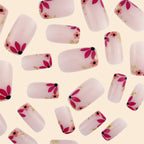 Press-On Nail Extensions Floral Embellished Comfortable Fit