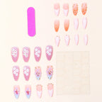 Press-On Nail Extensions Floral Embellished Easy Application