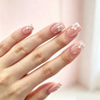 Press-On Nail Extensions Floral Full-Cover & Reusable