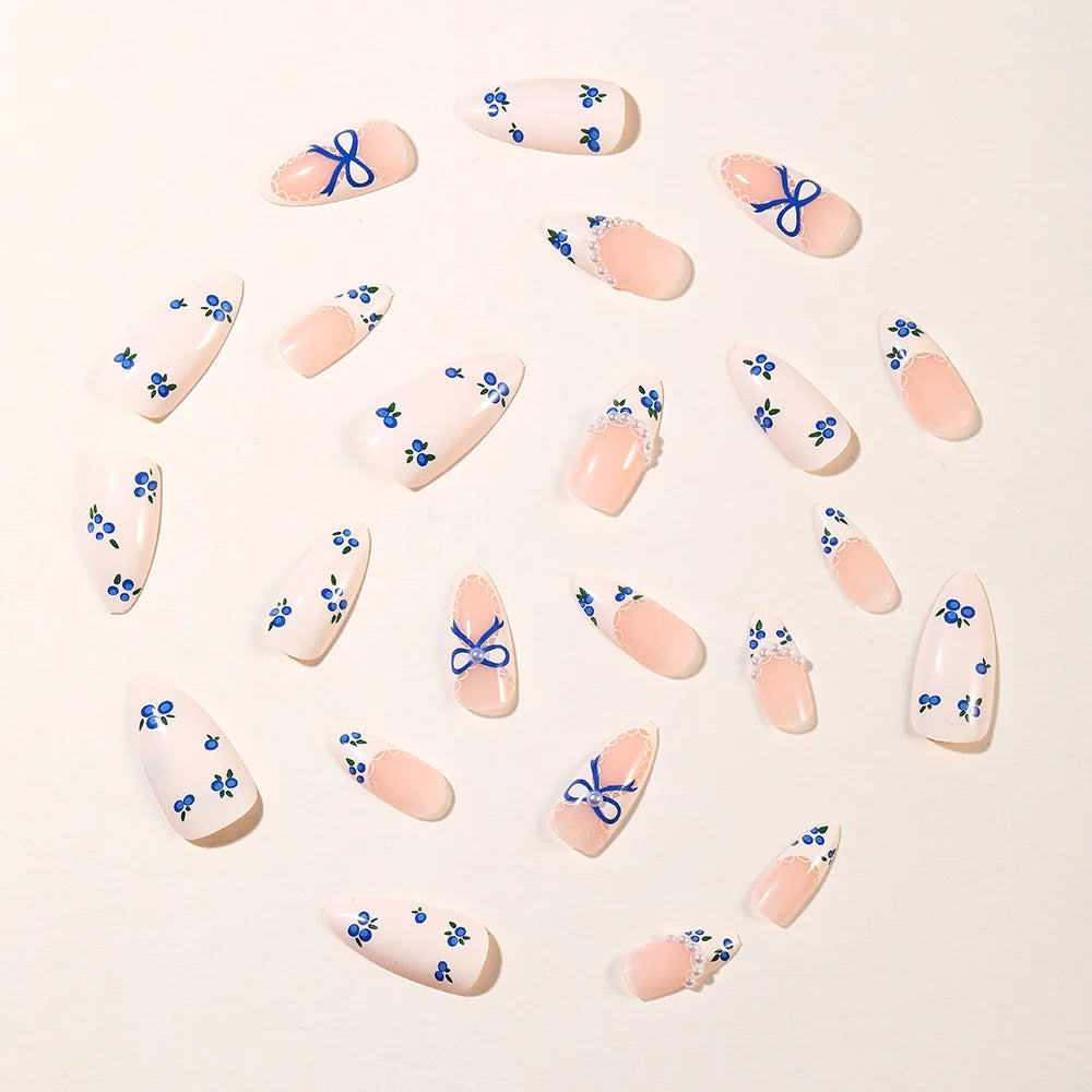 Press-On Nail Extensions Floral Lace Tips & Easy Application