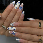 Press-On Nail Extensions Floral Lace Tips & Easy Application