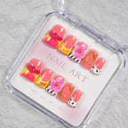 Press-On Nail Extensions Floral Ombre Reusable Set