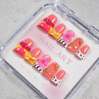 Press-On Nail Extensions Floral Ombre Reusable Set