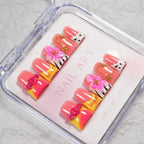 Press-On Nail Extensions Floral Ombre Reusable Set