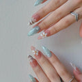 Press-On Nail Extensions Floral Self-Adhesive Comfort Fit