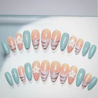 Press-On Nail Extensions Floral Self-Adhesive Comfort Fit