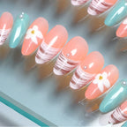 Press-On Nail Extensions Floral Self-Adhesive Comfort Fit