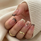 Press-On Nail Extensions Floral Self-Adhesive Gel Finish
