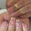 Press-On Nail Extensions Floral Self-Adhesive Gel Finish