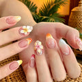 Press-On Nail Extensions Floral Self-Adhesive Set