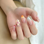 Press-On Nail Extensions Floral Self-Adhesive Set