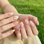 Press-On Nail Extensions Floral Self-Adhesive Set