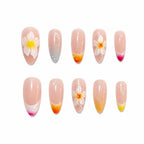 Press-On Nail Extensions Floral Self-Adhesive Set