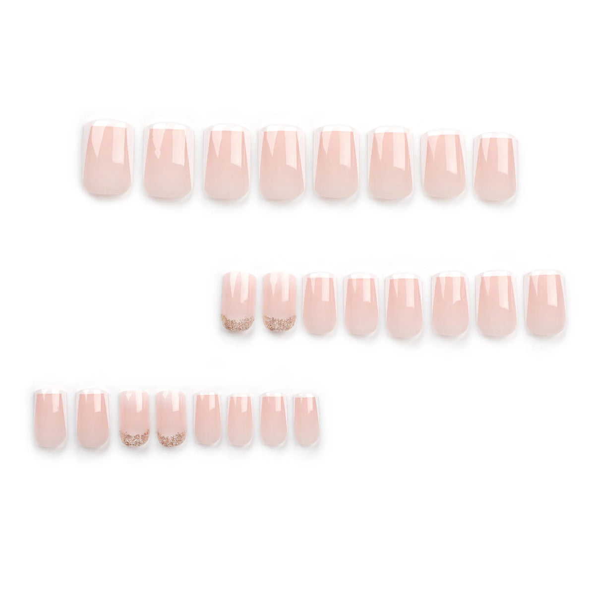 Press-On Nail Extensions French Tip Easy Application Long-Lasting