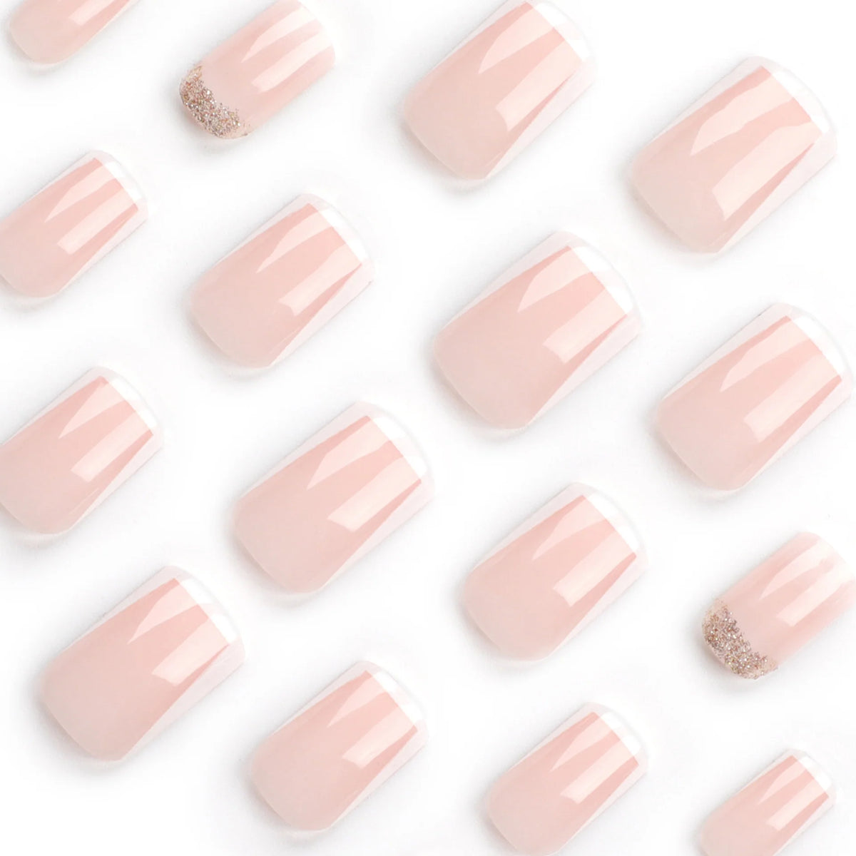 Press-On Nail Extensions French Tip Easy Application Long-Lasting