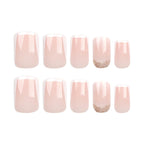 Press-On Nail Extensions French Tip Easy Application Long-Lasting