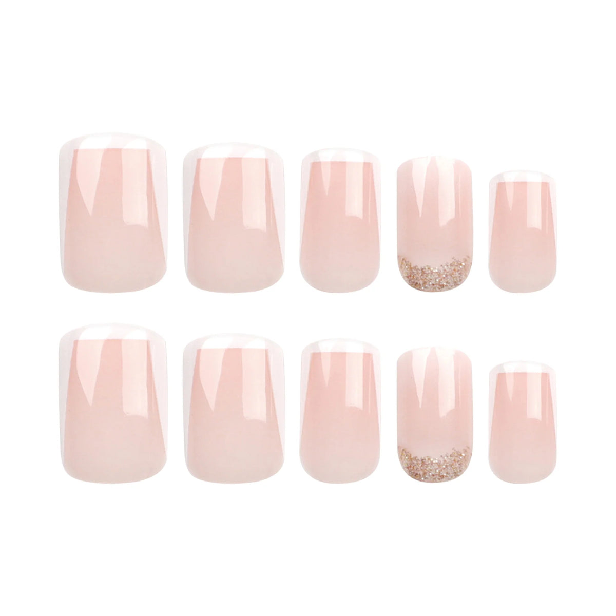 Press-On Nail Extensions French Tip Easy Application Long-Lasting