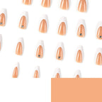 Press-On Nail Extensions French Tip & Rhinestone Reusable