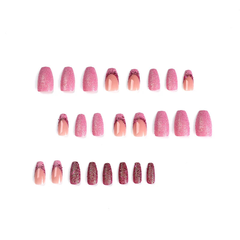 Press-On Nail Extensions Glitter Accent Reusable & Easy To Apply