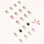 Press-On Nail Extensions Glitter & Bow Accents Easy Application
