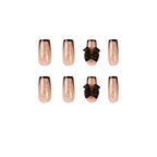 Press-On Nail Extensions Glitter & Bow Accents Easy Application