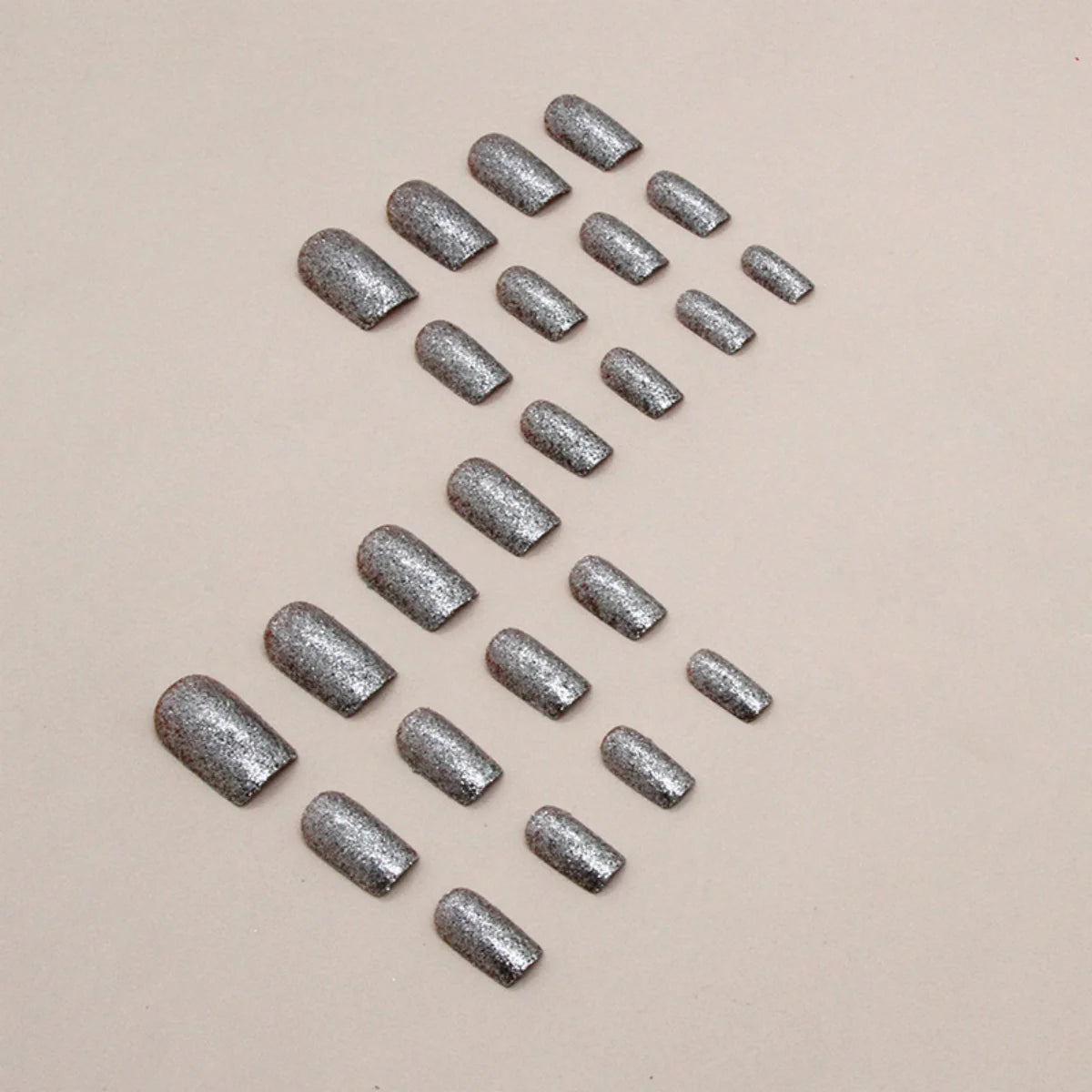 Press-On Nail Extensions Glitter Finish Reusable & Non-Toxic