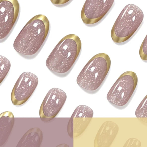 Press-On Nail Extensions Glossy Long-Lasting Set of 24