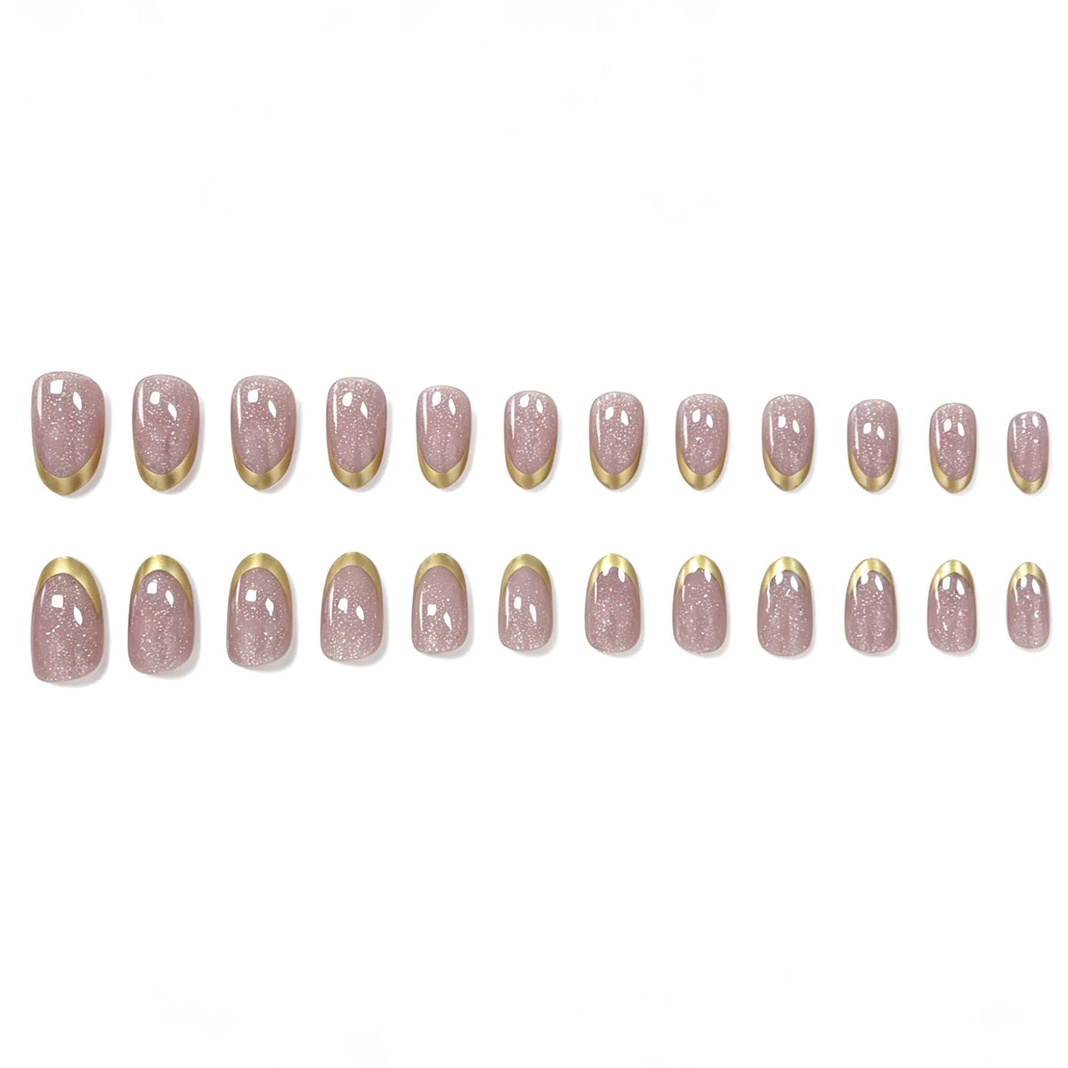 Press-On Nail Extensions Glossy Long-Lasting Set of 24
