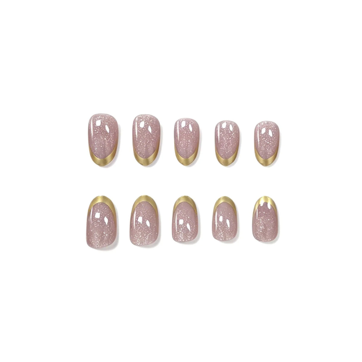 Press-On Nail Extensions Glossy Long-Lasting Set of 24