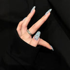 Press-On Nail Extensions Glue-Free Floral & Dot Design