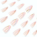 Press-On Nail Extensions Gradient Ombre Gold Accent Easy Apply