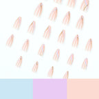 Press-On Nail Extensions Gradient Ombre Gold Accent Easy Apply
